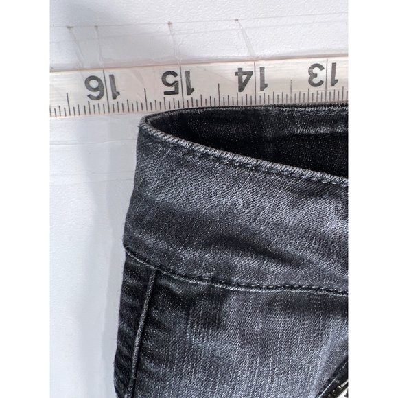 Harley Davidson Low Rise Skinny Moto Jeans Womens 8P Cotton Blend Biker Black - Picture 8 of 8